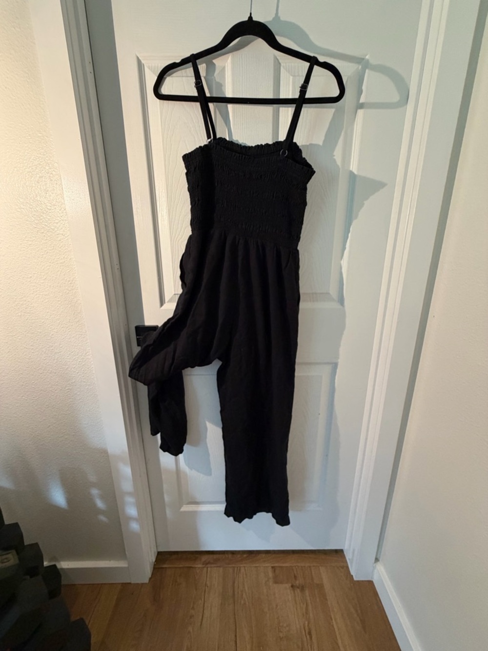 Universal Thread Black Smocked Jumpsuit